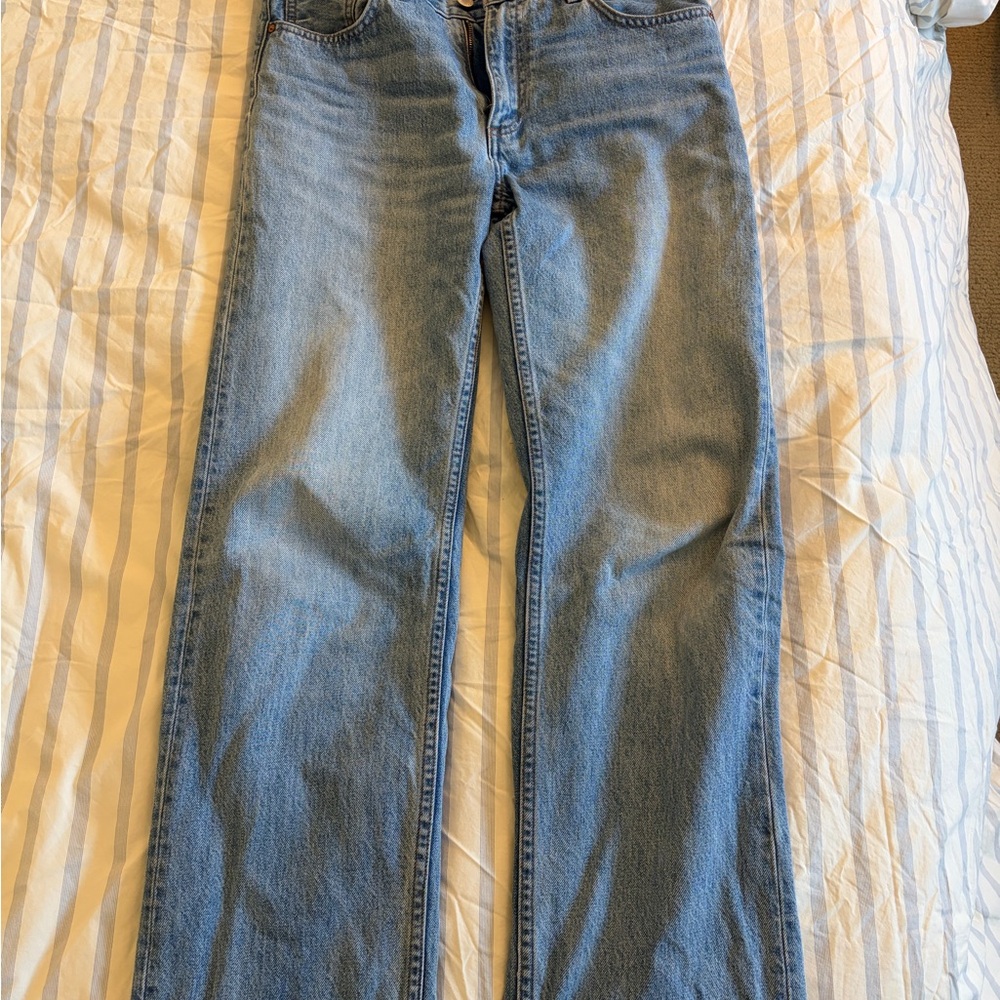 Aritzia Light Blue Straight Leg Jeans